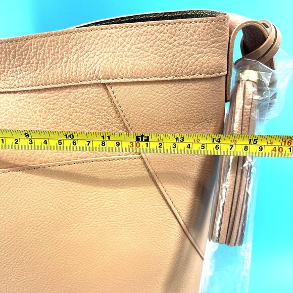 Isaac Mizrahi Live! Bridgehampton Leather Bucket Bag Purse Pink - Picture 5 of 11